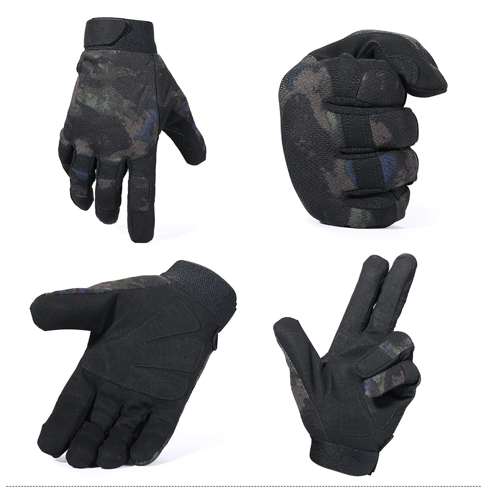 Outdoor Tactical Gloves Bicycle Airsoft Hiking Climbing Shooting Paintball Working Camo Sport Full Finger Glove Outdoor Gear