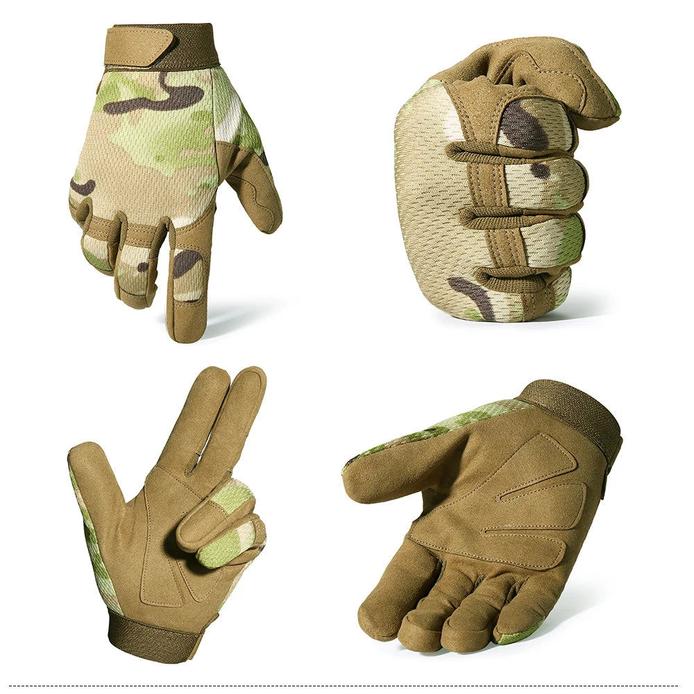 Outdoor Tactical Gloves Bicycle Airsoft Hiking Climbing Shooting Paintball Working Camo Sport Full Finger Glove Outdoor Gear