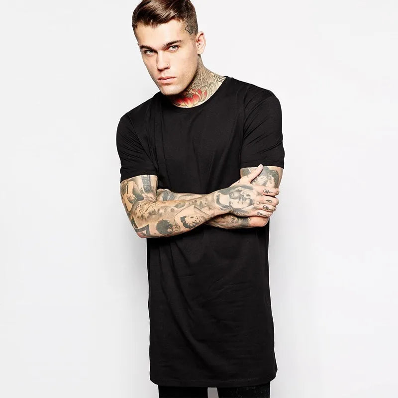 2024 MRMT White Casual Long Size Mens T-Shirts Hip Hop Tops Extra Long Tee Shirts For Male Longline Man T-Shirt Men T shirt