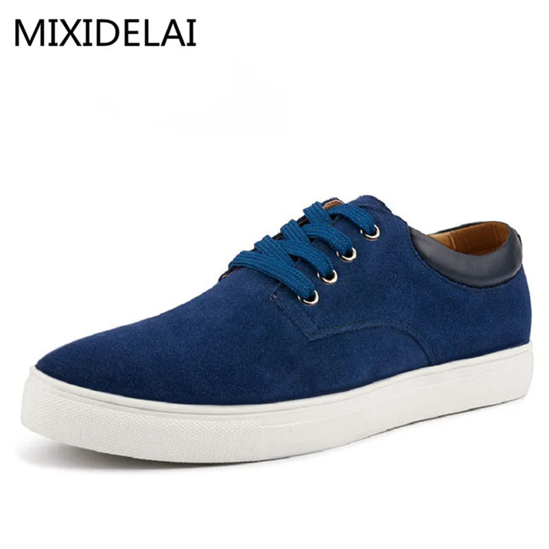 MIXIDELAI New Men Shoes Genuine Leather Big Size High Quality Fashion Men's Casual Shoes European Style Mens Shoes Flats Oxfords