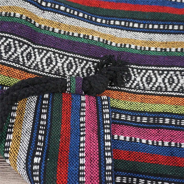 2024 Women Fabric Backpack Female Gypsy Bohemian Boho Chic Aztec Ibiza Tribal Ethnic Cottage Soft Brown Drawstring Rucksack Bags