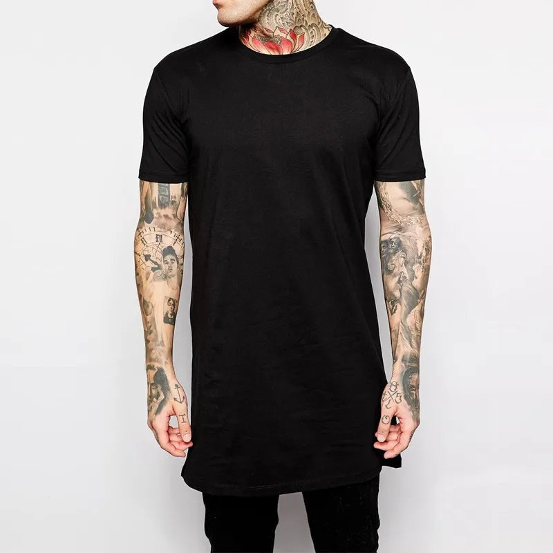 2024 MRMT White Casual Long Size Mens T-Shirts Hip Hop Tops Extra Long Tee Shirts For Male Longline Man T-Shirt Men T shirt