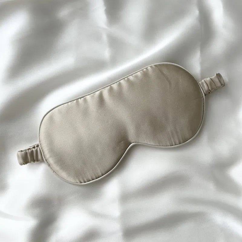 100% Pure Silk Sleep Eye Mask Both Sides Fashion Silk Eye Cover Shade Soft Blindfold Travel Relax Aid Multicolor