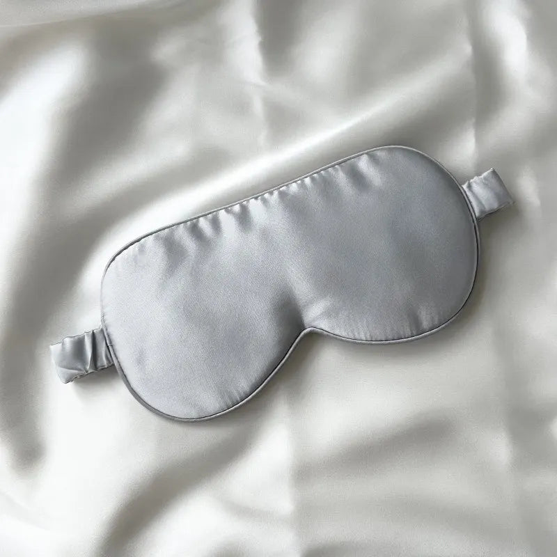 100% Pure Silk Sleep Eye Mask Both Sides Fashion Silk Eye Cover Shade Soft Blindfold Travel Relax Aid Multicolor