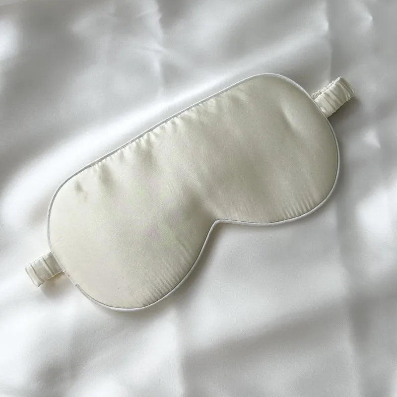 100% Pure Silk Sleep Eye Mask Both Sides Fashion Silk Eye Cover Shade Soft Blindfold Travel Relax Aid Multicolor