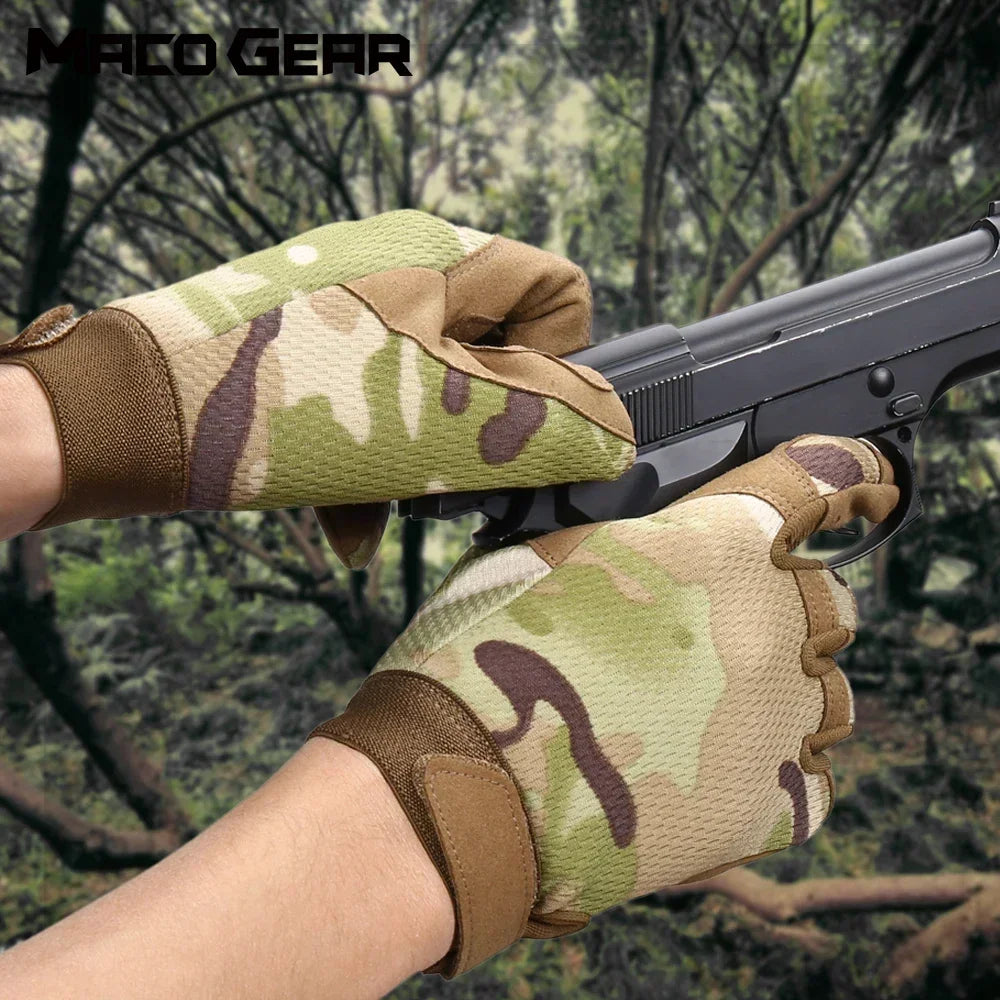 Outdoor Tactical Gloves Bicycle Airsoft Hiking Climbing Shooting Paintball Working Camo Sport Full Finger Glove Outdoor Gear